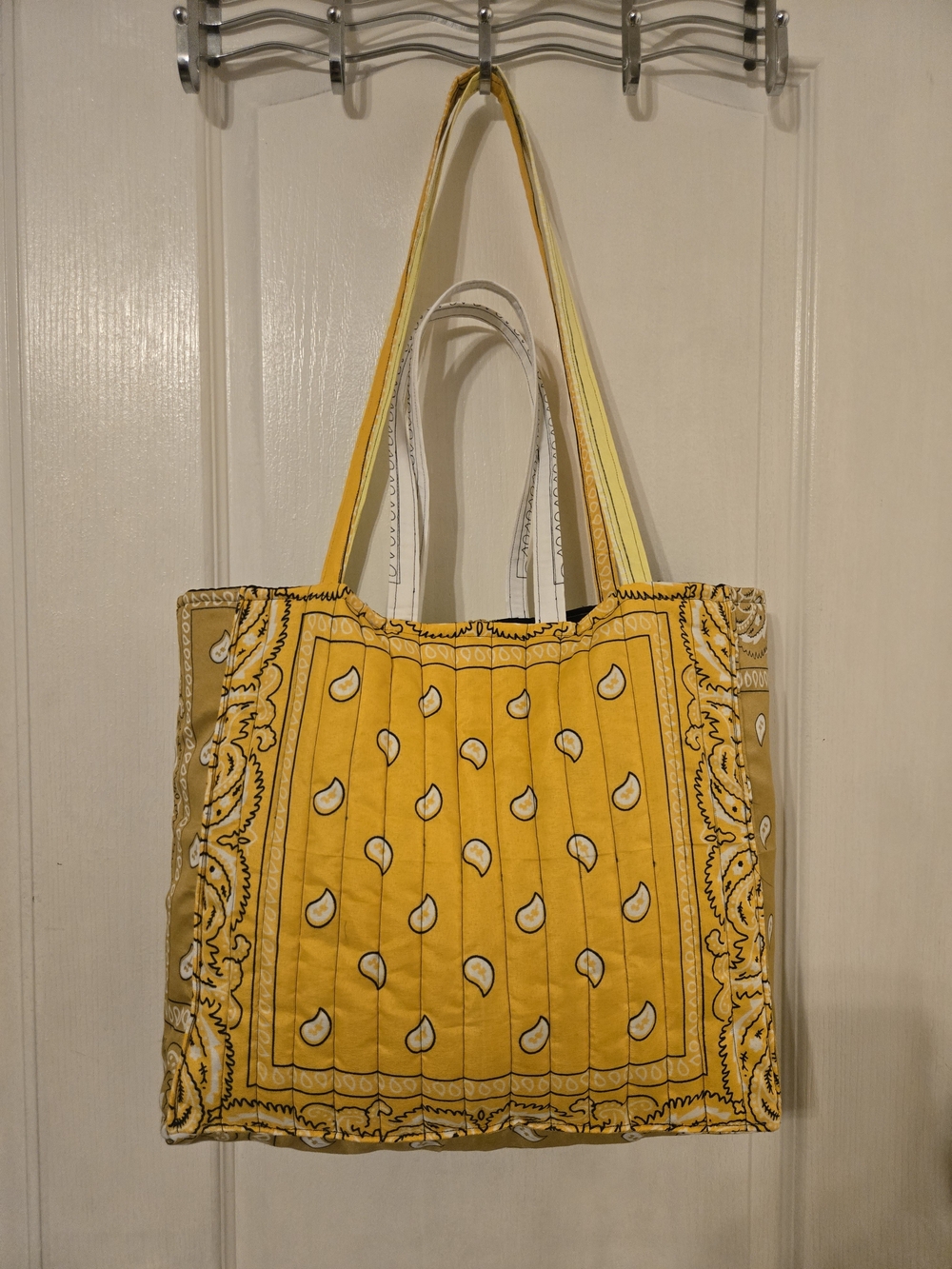 Yellow Bandana-Print Tote Bag